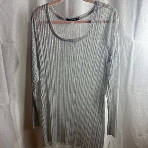 Song and Sung 1X Silver sheer top